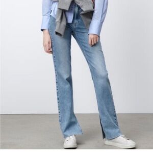 Zara flare jeans with split ankles